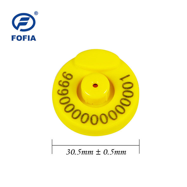 برچسب گاو FDX-B 134.2khz با برچسب گوش TPU تراشه RFID با شماره چاپ لیزری