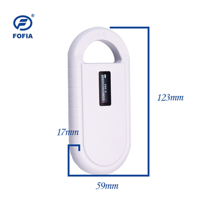 24/7 OLED Animal ID Microchip Scanner Reader 134.2KHz با زبان انگلیسی