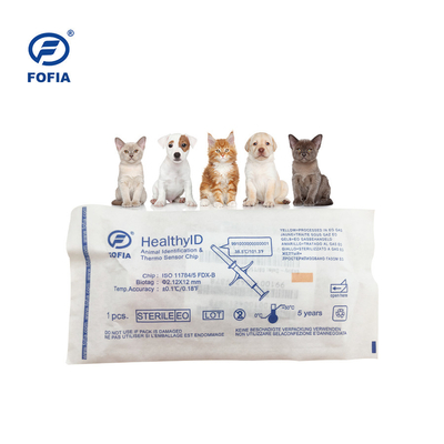 134.2 کیلوهرتز FOFIA Dog Temperature Tag ریزتراشه ISO با فناوری تشخیص دما