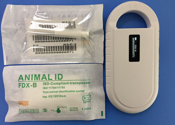 برچسب‌های میکروچیپ 6 فرستنده RFID ISO با انژکتور قابل استفاده مجدد 2.12 * 12 میلی‌متر قابل تزریق