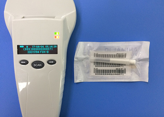 اسکنر Microchip خاکستری RFID دستی برای مدیریت حیوانات، 12 ساعت کار زمان