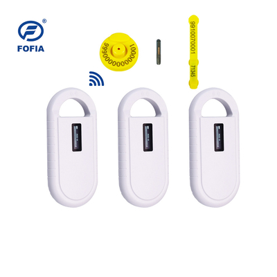 اسکنر میکروچیپ حیوانات سفید OLED 24/7 با Buzzer Rfid Reader دستی