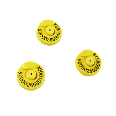 برچسب گوش زرد RFID برای ET907 قطر 30.5mm ± 0.5mm ISO11784/5 FDX-B