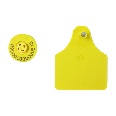 رنگ و فرکانس قابل تنظیم برچسب گوش RFID برای گاو با وزن 2g و ارتفاع 22.5mm