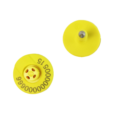 رنگ و فرکانس قابل تنظیم برچسب گوش RFID برای گاو با وزن 2g و ارتفاع 22.5mm