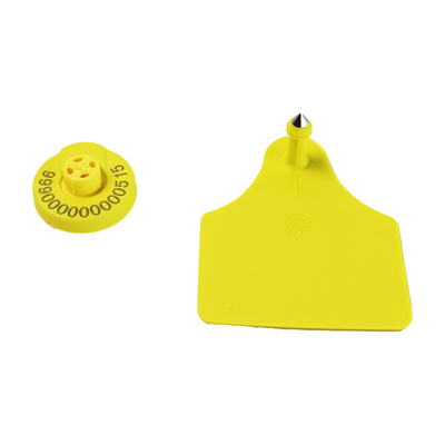 رنگ و فرکانس قابل تنظیم برچسب گوش RFID برای گاو با وزن 2g و ارتفاع 22.5mm