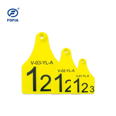 برچسب بصری آر اف دی کوچک / متوسط / بزرگ بهترین انتخاب برای مدیریت حیوانات پشتیبانی از چاپ لیزر 134.2 Khz زرد