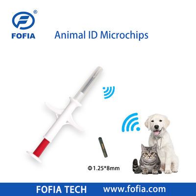 فوفیا 2026 فروش داغ RFID 134.2kHz شناسه حیوانات میکروچیپ یکپارچه نوع برچسب گوش ZS009 ضد آب برای تزریق حیوانات خانگی