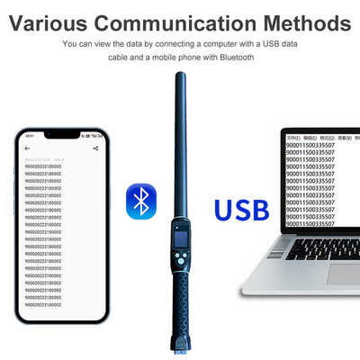 ISO11784/5 RFID دستی 134.2khz بلند مدت UHF RFID خواننده گاو گوش برچسب چوب خواننده