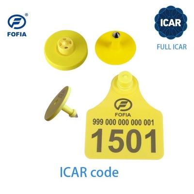 برچسب های گوش گاو FULL ICAR Certified TPU پلاستیک ضد دستکاری 134.2khz RFID Ear Tags