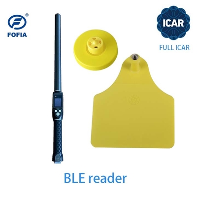 FULL ICAR ET908 برچسب گوش دایره ای برای شناسایی حیوانات با پشتیبانی خواننده BLE ISO11784/5 کد ICAR غیر مشترک
