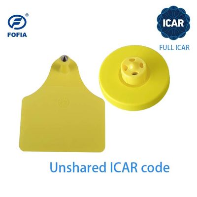 برچسب های گوش الکترونیکی TPU با پشتیبانی خواننده BLE ISO11784/5 کد ICAR غیر مشترک برای پرورش حیوانات و مدیریت ذبح