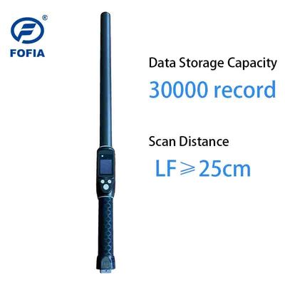 استیک خوان تگ RFID دام حرفه ای راه دور PT290 با صفحه نمایش OLED ذخیره سازی داده برای خواندن تراشه شناسه UHF/LF