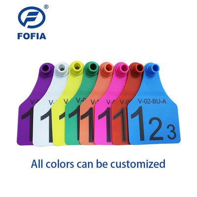 رنگ زرد استاندارد ISO برچسب های گوش الکترونیکی برای مدیریت گاو استاندارد ISO11784/5 HDX/FDX