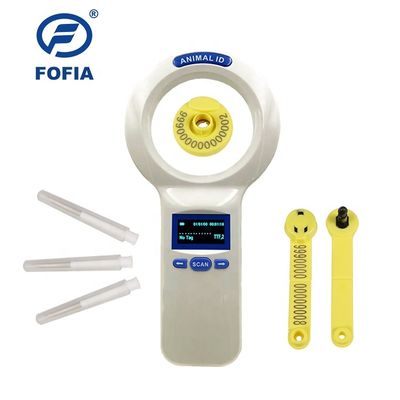 Handheld RFID Microchip Reader with ISO11784/5 FDX-B Standard 1000 Data Storage and 3 AA Battery Power