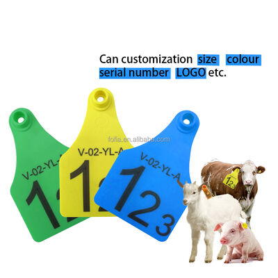White Animal Tracking Customizable Laser Print Ear Tags Livestock Tags for Animal Identification and Tracking