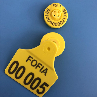 برچسب های گوش الکترونیکی ضد آب Rfid Animal ISO11784 50 عدد