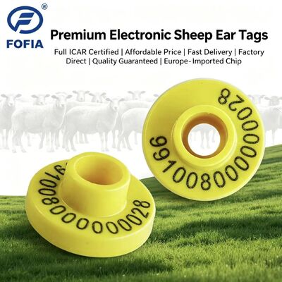 برچسب های گوش الکترونیکی RFID ICAR دارای گواهی ISO11784 85 FDX B سازگار با مواد TPU ضد آب طراحی بادوام برای مدیریت حیوانات