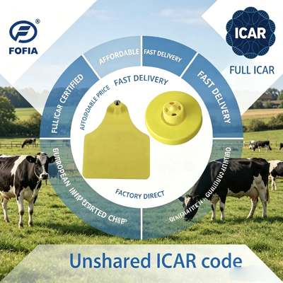 برچسب های گوش الکترونیکی ماندگار با گواهینامه FULL ICAR TPU برای شناسایی و ردیابی دام برای پشتیبانی از مدیریت مزرعه