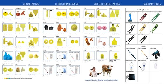برچسب گوش گوسفند RFID ضد آب با کیفیت بالا ISO11785 FDX-B برای ردیابی حیوانات