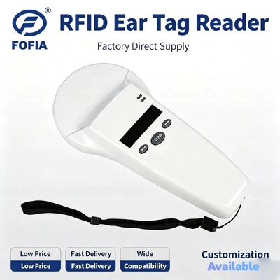 خواننده دستی RFID پلاستیکی با قابلیت دوام FOFIA با صفحه نمایش OLED 128x32 /USB برای استفاده طولانی مدت از حیوانات خانگی و مزرعه / مزرعه