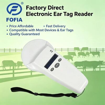 خواننده دستی RFID با صفحه نمایش OLED 128x32 USB برای پلاستیک راه حل دوربردی برای استفاده از حیوانات خانگی و مزرعه و مزرعه