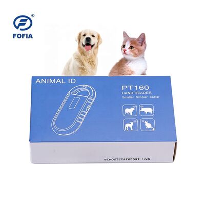 خواننده کارت RFID مایکروچیپ حیوانات دستی PT160 134.2kHz صفحه نمایش OLED USB باتری لیتیوم CE گواهینامه پروتکل ISO 11784/11785