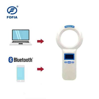 خواننده دستی پلاستیکی بادوام PT200 RFID با صفحه نمایش OLED 128x64 پروتکل خواندن برد بلند ISO11784/5 برای حیوانات خانگی و استفاده در مزرعه
