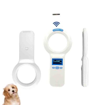 خواننده دستی پلاستیکی بادوام PT200 RFID با صفحه نمایش OLED 128x64 پروتکل خواندن برد بلند ISO11784/5 برای حیوانات خانگی و استفاده در مزرعه