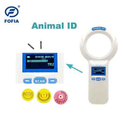 خواننده دستی پلاستیکی بادوام PT200 RFID با صفحه نمایش OLED 128x64 پروتکل خواندن برد بلند ISO11784/5 برای حیوانات خانگی و استفاده در مزرعه