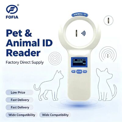 پروتکل خوان دستی FOFIA PT200 RFID 128x64 صفحه نمایش OLED خواندن از راه دور 10-20 متری پروتکل ISO11784/5
