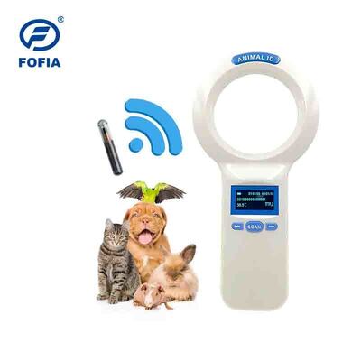 پروتکل خوان دستی FOFIA PT200 RFID 128x64 صفحه نمایش OLED خواندن از راه دور 10-20 متری پروتکل ISO11784/5
