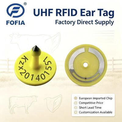 فوفیا ICAR ET926 ضد آب RFID TPU برچسب گوش حیوانات FDX-B 134.2Khz EM4305 تراشه ها دام گاو خوک گوسفند