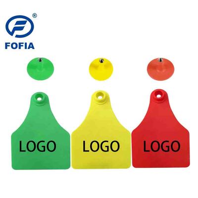 FOFIA ET921 برچسب گوش گاو پلاستیکی ردیابی حیوانات لیزر کدگذاری اندازه های مختلف گاو گوسفند خوک استفاده از مزرعه با شماره