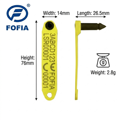 FOFIA Durable Resistant Integrated Anti-Sedding Electronic T969 Yellow Sheep RFID Ear Tag TPU Material Animal