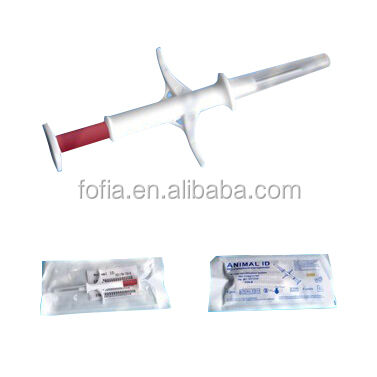 فوفیا 2026 فروش جدید RFID 134.2kHz PP مواد شناسه حیوانات میکروچیپ ضد آب استفاده از مزرعه تزریق حیوانات خانگی 1.5 سال برچسب گوش RFID