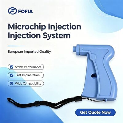 فوفیا ۲۰۲۶ فروش داغ جدید RFID ۱۳۴.۲ کیلوهرتز میکروچیپ حیوانات سگ نوع جدا پلاستیکی ZS008 ضد آب برای تزریق حیوان خانگی