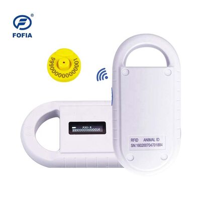 خواننده کارت RFID حیوانات پلاستیکی فوفیا PT160 134.2kHz صفحه نمایش OLED باتری لیتیوم USB گواهینامه ISO