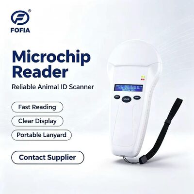 خواننده دستی دوامدار FOFIA PT580 RFID 125kHz/134.2kHz ISO11784/5 128x32 صفحه نمایش OLED 10-20m فاصله خواندن USB / برای حیوان خانگی