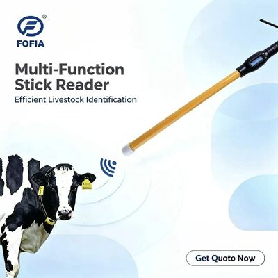 خواننده چوب RFID ضد آب FOFIA جدید 134.2kHz شناسه گاو USB RS232 7000 سوابق ذخیره سازی ISO11784/5 فاصله خواندن طولانی