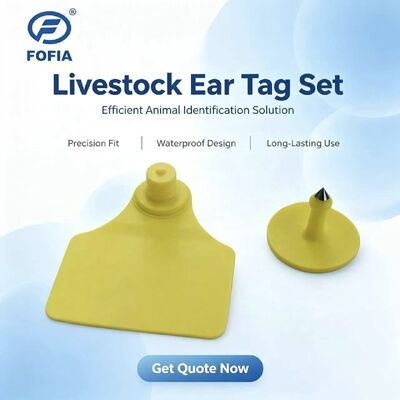 برچسب گوش RFID از مواد TPU با 3 سال گارانتی برای ردیابی حیوانات