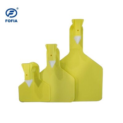 Custom New Plastic Yellow Cattle Ear Tags for Livestock Management | Farm Feedlot Cow ID Tracking