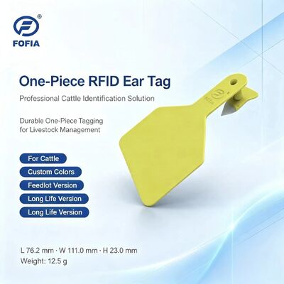 Custom New TPU Plastic Yellow Cattle Sheep Pig Ear Tags | Laser Coding for Livestock Management Farm Feedlot Cow ID Tracking