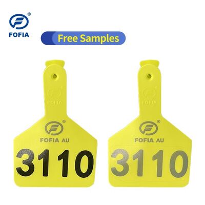Custom New TPU Plastic Yellow Cattle Sheep Pig Ear Tags | Laser Coding for Livestock Management Farm Feedlot Cow ID Tracking