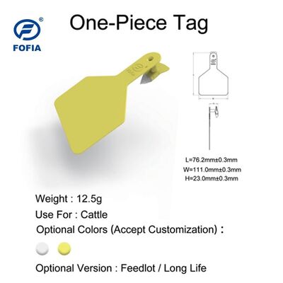 Custom New TPU Plastic Yellow Cattle Sheep Pig Ear Tags | Laser Coding for Livestock Management Farm Feedlot Cow ID Tracking