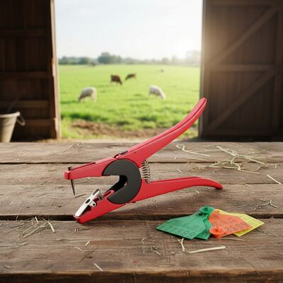 New FOFIA Aluminum Alloy Farm Animal Ear Tag Applicator with Laser Coding for Cattle Pig Sheep Horse Ear Tags 3 Months Warranty