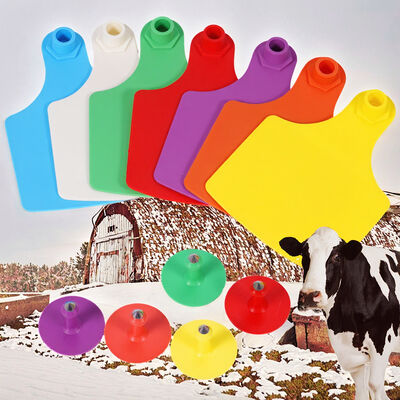 Plastic Cow Ear Tags TPU Material Bovine Cattle Ear Mark Tags with Number Animal Tracking Chip