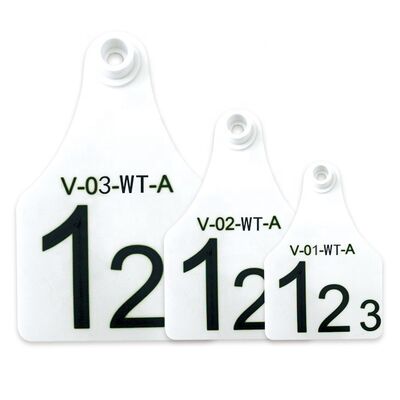 Plastic Cow Ear Tags TPU Material Bovine Cattle Ear Mark Tags with Number Animal Tracking Chip