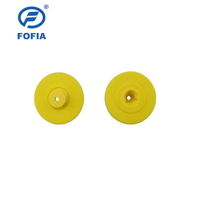 برچسب گوش RFID الکترونیکی ضد آب UHF جدید 5.7 میلی متری TPU زرد ET933+T901 تراشه ها گارانتی 5 ساله برای استفاده گاو Fofia