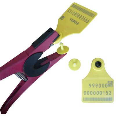 New FOFIA Aluminum Alloy RFID Farm Animal Ear Tag Applicator with Laser Coding for Cattle Pig Sheep & Horse Ear Tags
